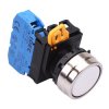 YW4B-A1E10W White 22mm Metal Bezel Maintained Push Button Switch NO IP65 IDEC