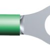 Zacisk oczkowy rozmiar przewodu 1.65mm² Ø , M5 (#10) izolowany średnica wew 5mm Zielony TE Connectivity