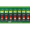 Rocker Switch Thermal Circuit Breaker Overload Protector 8 Channel Power Distribution Module DIN Rail Mount