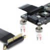 64357 Riser card, PCIe 3.0 x4 to M.2 Key M, 10 cm