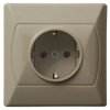 AKCENT Gniazdo pojedyncze z uziemieniem schuko beżowy GP-1AS/01 OSPEL