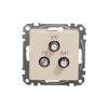Gniazdo TV/SAT/SAT końcowe (4dB), beżowy, Sedna Design i Elements SDD112481S