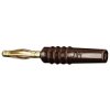 Stäubli 222618-27 SLS205-L straight blade plug 2mm brown with spring fins