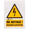 Samoprzylepna tabliczka ostrzegawcza /Nie dotykać urządzenie elektryczne 52x74/ 1EOA/Q1/F