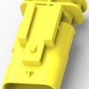 Plug, 4 pole, straight, 1 row, yellow, 2-1564559-4