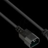P1405-S030 IEC extension cable C14 to C5, black, 1 mm², 3 m