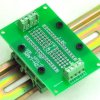 DIP-8 Component to Screw Terminal Adapter PCB, w/Simple DIN Rail Mount Bracket.