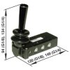 Norgren X3067702 5/2 Toggle/Lever Actuated Inline Spool Valve G1/4 Port