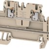 Multi level terminal block, push-in connection, 0.5-1.5 mm², 4 pole, 16 A, 6 kV, dark beige, 2675060000