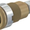 4 mm socket, threaded bolt, mounting Ø 12.2 mm, CAT III, brown, 49.7043-27
