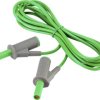 VOLTCRAFT MSB-501 Przewód pomiarowy bezpieczny złącze męskie, lamelkowe 4 mm złącze męskie, lamelkowe 4 mm 2.00 m zielon