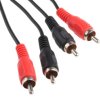 Złącze AUX złącze A: RCA x 2 złącze B: RCA x 2 długość 2m RS PRO Czarny rodzaj A Męskie rodzaj B Męskie