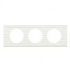 CELIANE Ramka biała żłobkowana 3-modułowa 069013