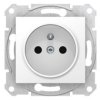 SEDNA Gniazdo pojedyncze z uziemieniem z przesłonami białe SDN2800121 SCHNEIDER ELECTRIC