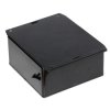 1591UF2BK Hammond Multipurpose Black FRABS Enclosure Flanged Base 120 x 120 x 59mm