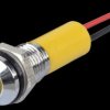 Q8P3CXXY24E Indicator LED, 24 V DC, 8 mm, wired, yellow/BrC