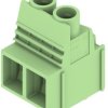 PCB terminal, 2 pole, pitch 10.16 mm, AWG 22-6, 58 A, screw connection, pale green, 2014230000