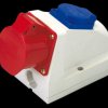 9225-6 CEE wall socket, 400 V, 32 A, red, surface-mounted