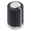 White Push Fit 6mm Pointer Control Knob