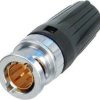 BNC plug 75 Ω, Canare V(3-5)-5C, Bryant BD SD50, crimp connection, straight, NBNC75BRS9