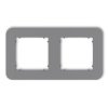 MINI Ramka uniwersalna podwójna zaokrąglona z tworzywa szary mat 27MRTZ-2