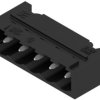 Pin header, 5 pole, pitch 5 mm, angled, black, 1797720000