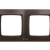 KARO Ramka podwójna do łączników IP44 czekoladowy metalik RH-2S/40