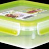518104 EMSA CLIP & GO lunchbox, transparent/green, 0.85 l