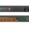 Vertiv MG01D1R1-08P443-3PS6B2H10-S, Regulowany, 1U, Poziome, Czarny, LED, 8 x gniazdo sieciowe