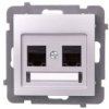 As Gniazdo Komputerowe Podwójne Rj45 Kat.5E Mmc Srebro Gpk-2G/K/M/18