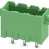 Pin header, 3 pole, pitch 5 mm, straight, green, 1944602