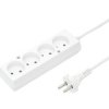 Przedłużacz 4-Gniazda B/U 10A 8M /Omy 2X1/ Biały Ps-460