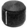 Button, cylindrical, Ø 31.75 mm, (H) 19.05 mm, black, for rotary switch, 6-1437621-9