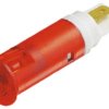 Lampka kontrolna do montażu panelowego 12 → 14V, czerwona 5mm LED Końcówka lutownicza Signal Construct