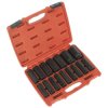 Sealey AK5816M Impact Socket Set 16pc 1/2"sq Drive Deep Metric