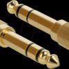65983 Adapter 6.35 mm Stereo plug > 3.5 mm Stereo jack 3 pin screwable