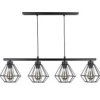 Lampa Wisząca Nowoczesna 4Xe27 Febris Black Long