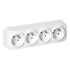 Gniazdo poczwórne ToDo 2P+Z IP20, 16A, 230V AC, biały,OR-OE-7210/W