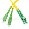 Patchcord światłowodowy jednomodowy SC/APC-LC/APC, 9/125, dupleks, włókno G652D, długość 2m