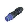 Binder 99-9114-60-05 Female Cable Mount 5 Pin Blue Code with Solder Terminal