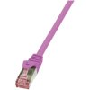 LogiLink CQ2019S Patch Cable CAT 6 S/FTP 0.25m Pink LSZH Pink Flame-retardant