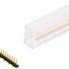 Pin header, 15 pole, pitch 2 mm, angled, black, SLY7SMD04515GSM