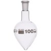 Glassco Pear Shape Single Neck Flask 100ml, 14/23 Pack of 10