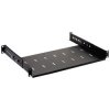 Półka regulowana do szafy RACK 19 cali 1U 250mm czarna