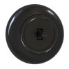 Włącznik światła pojedynczy podtynkowy IP20 czarny z okragłą ramką 10A 250V LOFTICA