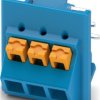 PCB terminal, 3 pole, pitch 5 mm, AWG 24-14, 18 A, push-in, blue, 1477220
