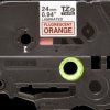 Labelling tape cartridge, 24 mm, tape orange, font black, 5 m, TZE-B51
