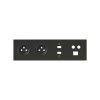Panel 4-krotny Simon 100: 2 gniazda, HDMI, USB, TV/SAT, RJ45, czarny