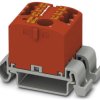 Distribution block, push-in connection, 0.14-4.0 mm², 7 pole, 24 A, 8 kV, red, 3273202
