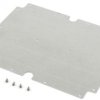Mounting plate, steel, (L x W x H) 286 x 225 x 2 mm, gray, for series 1554X/1554XA, 1554YPL
